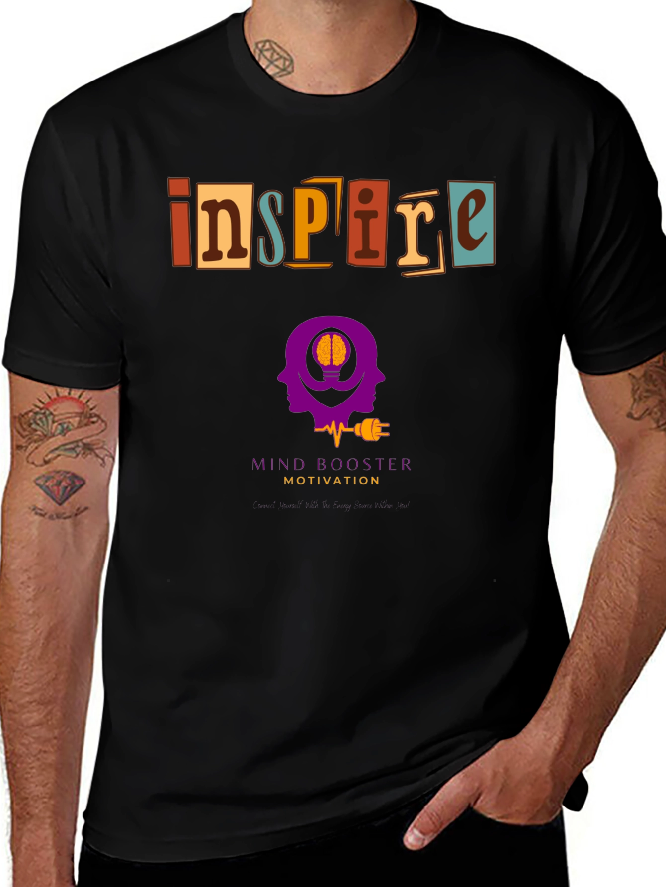 Inspire Motivation Graphic Tee - Mind Booster T-Shirt