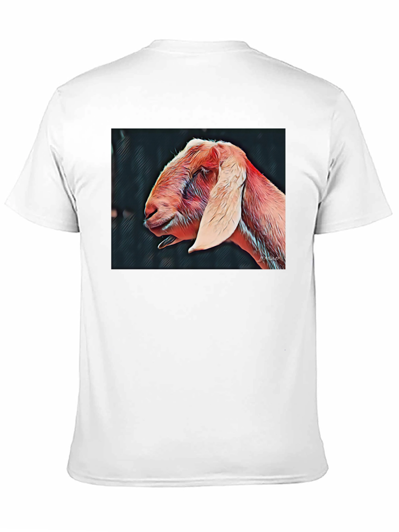 Goat Portrait Black T-Shirt