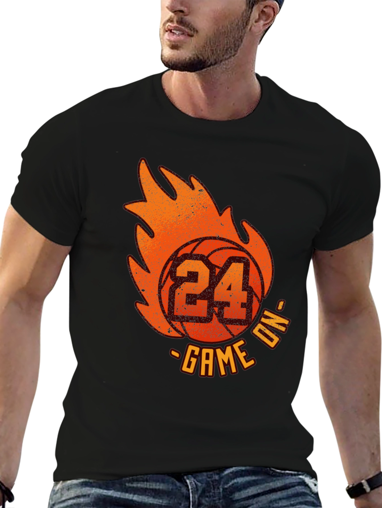 Basketball 24 Game On Graphic T-Shirt