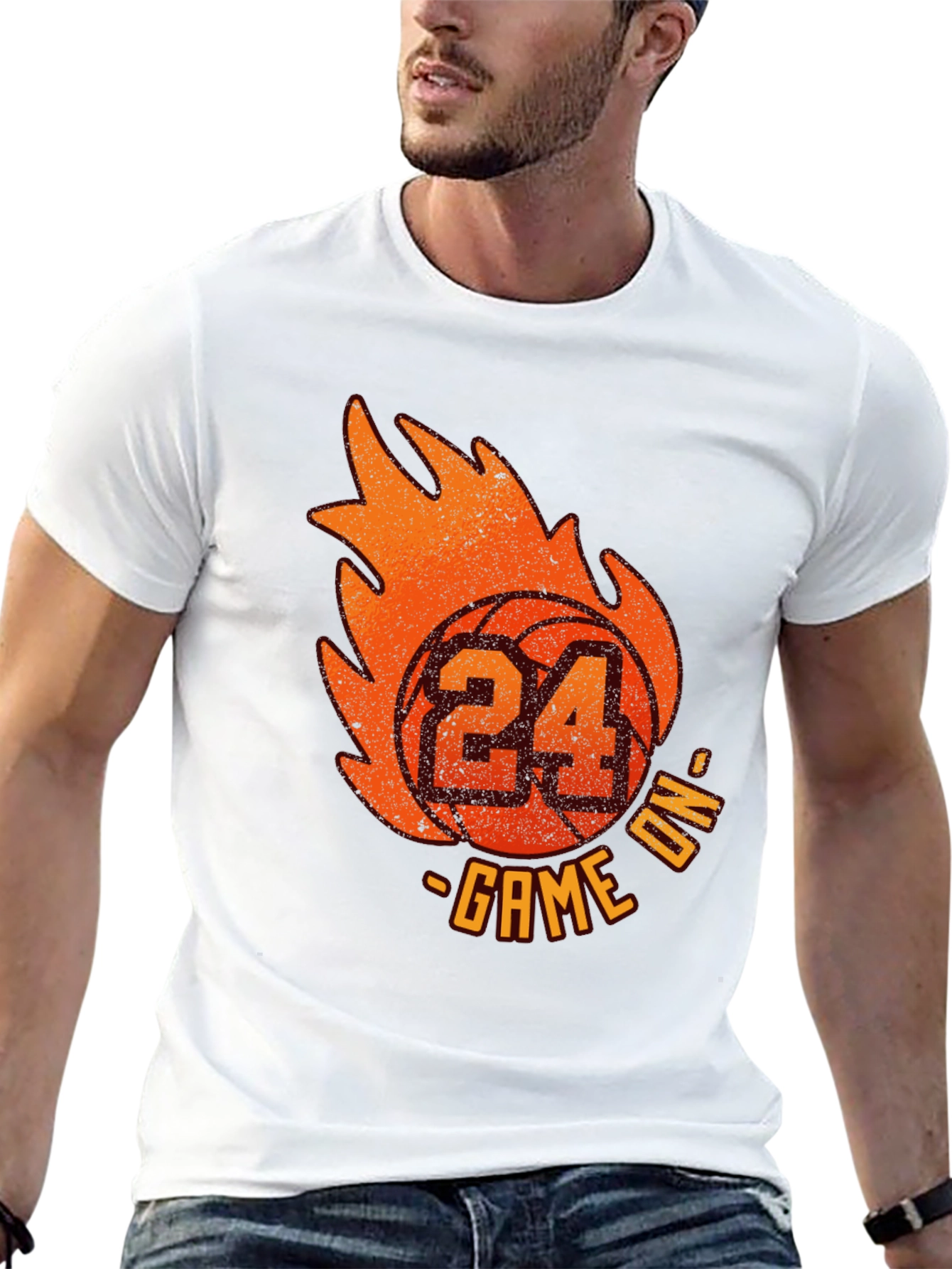 Basketball 24 Game On Graphic T-Shirt
