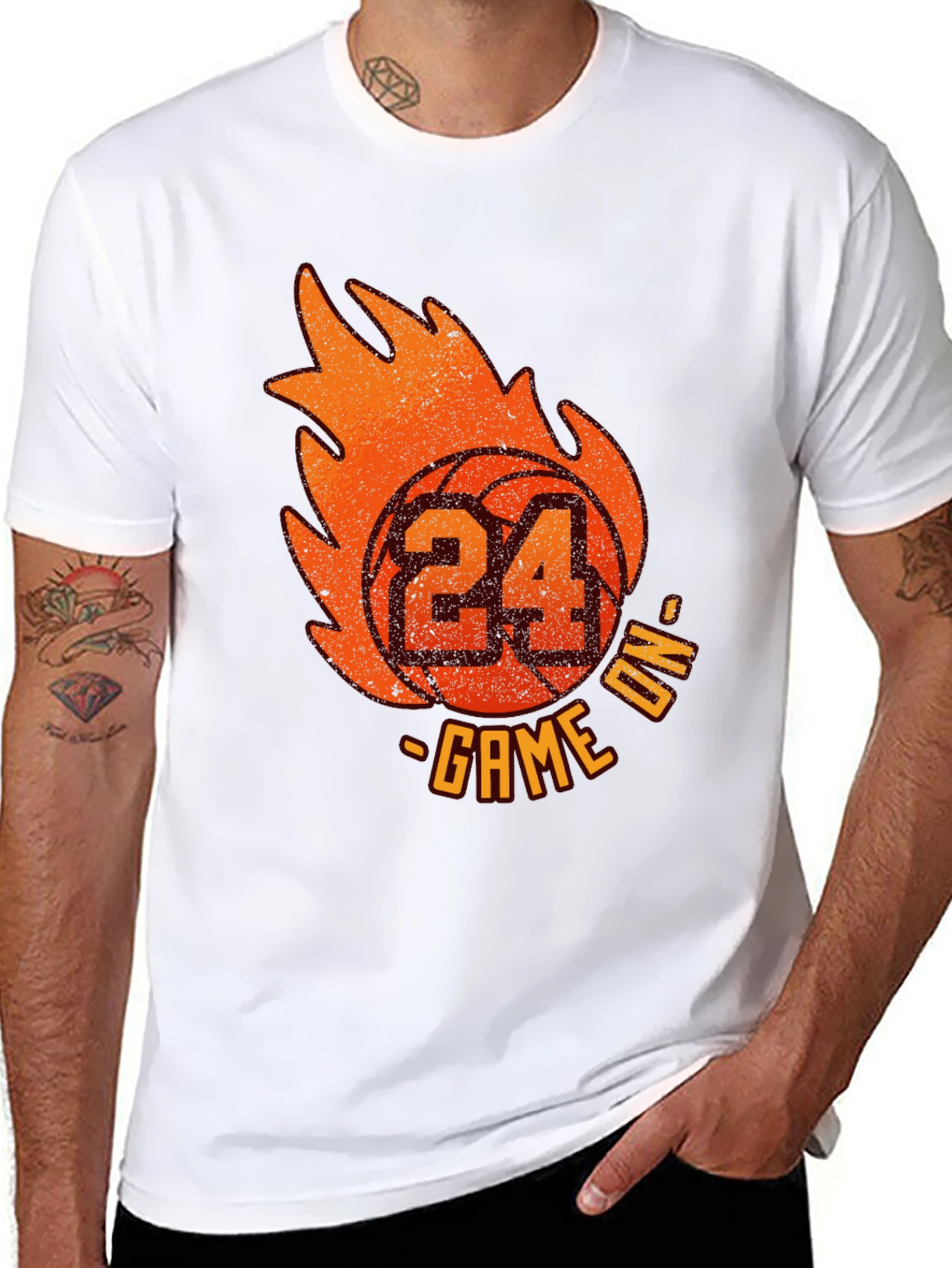 Basketball 24 Game On Graphic T-Shirt