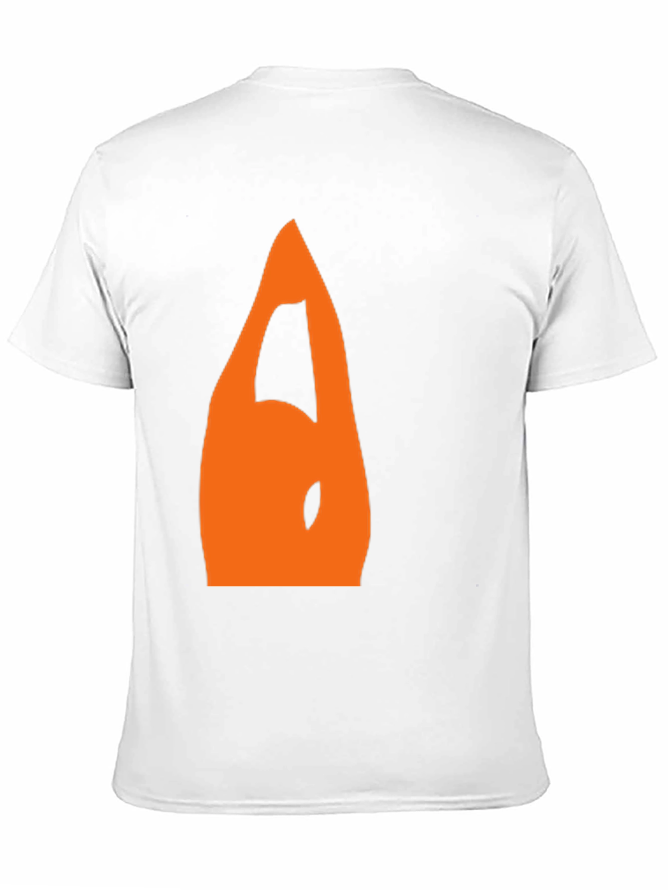 Mens Black T-Shirt with Orange Abstract Design