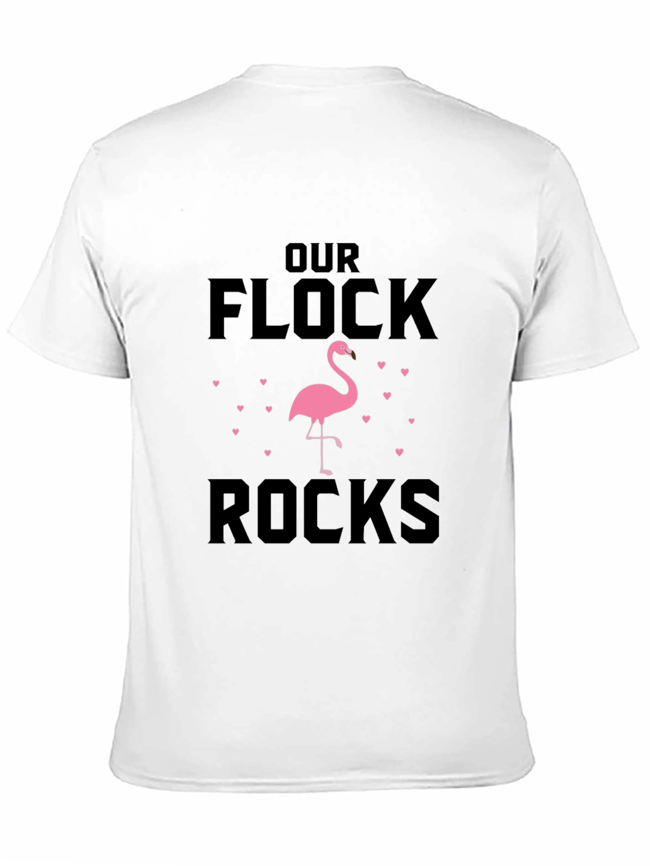Our Flock Rocks Flamingo Graphic T-Shirt