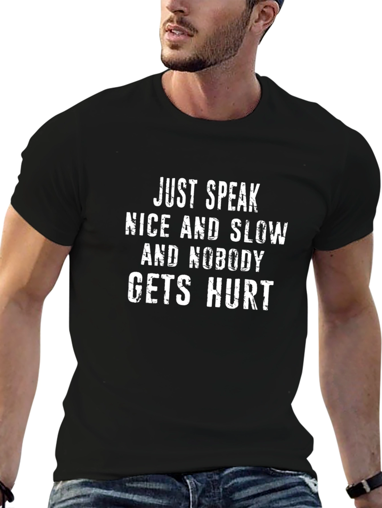 Speak Nicely Slogan T-Shirt