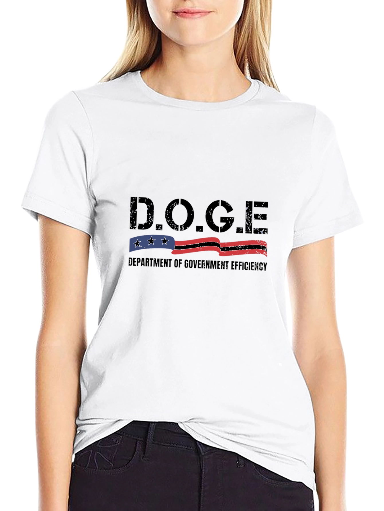 D.O.G.E. Department of Government Efficiency Black T-Shirt