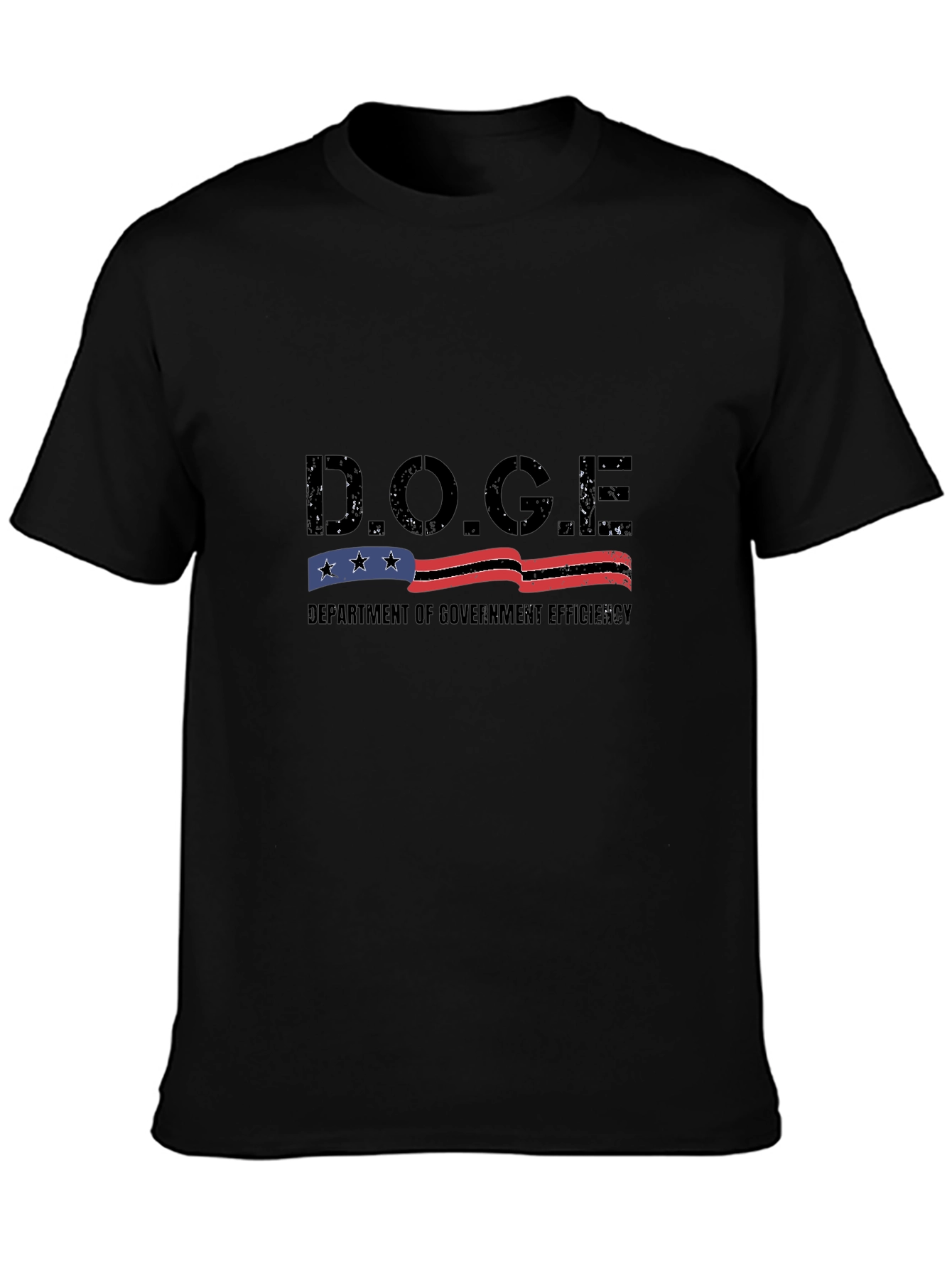 D.O.G.E. Department of Government Efficiency Black T-Shirt