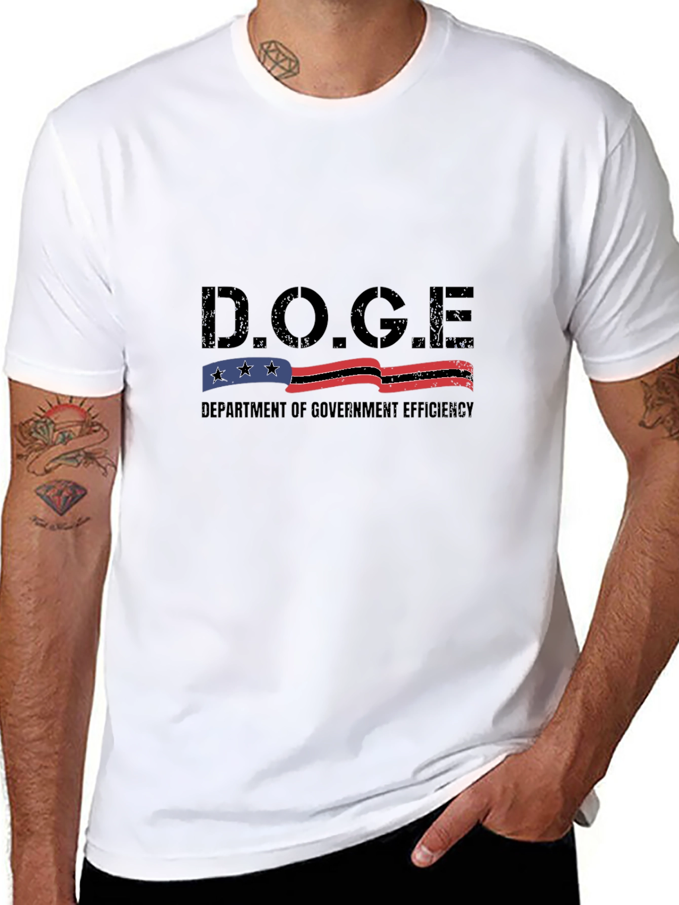 D.O.G.E. Department of Government Efficiency Black T-Shirt