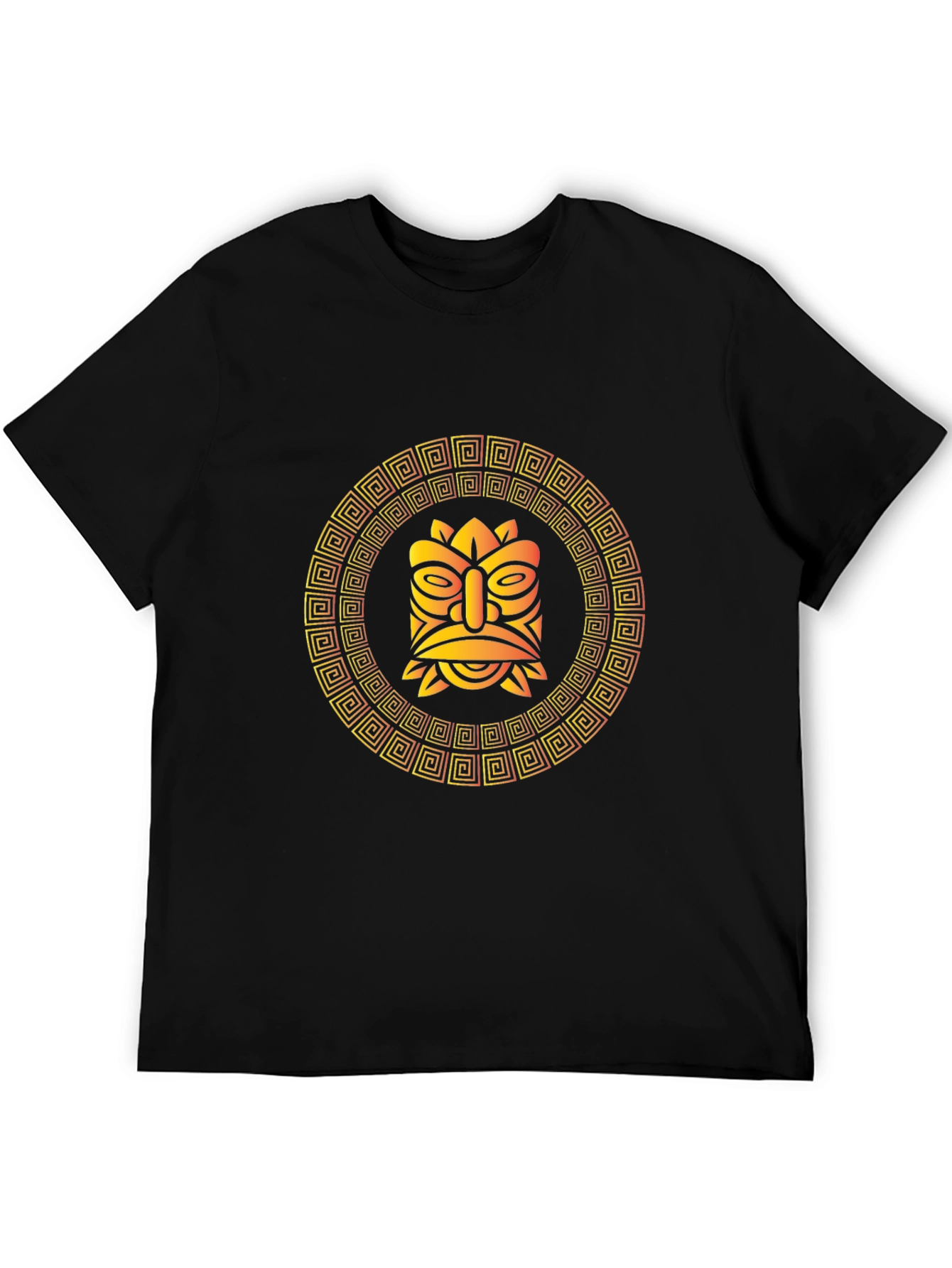 Tribal Tiki Mask Graphic T-Shirt