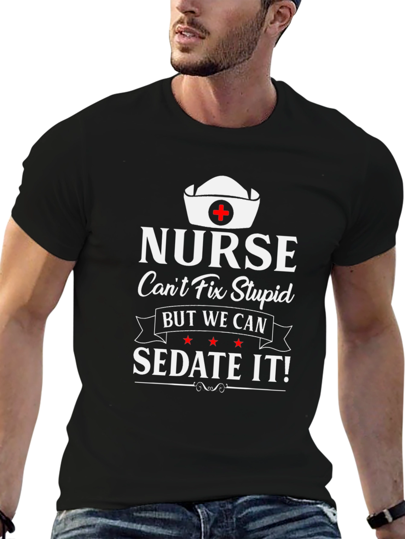 Nurse Sedate It T-Shirt - Funny Medical Humor
