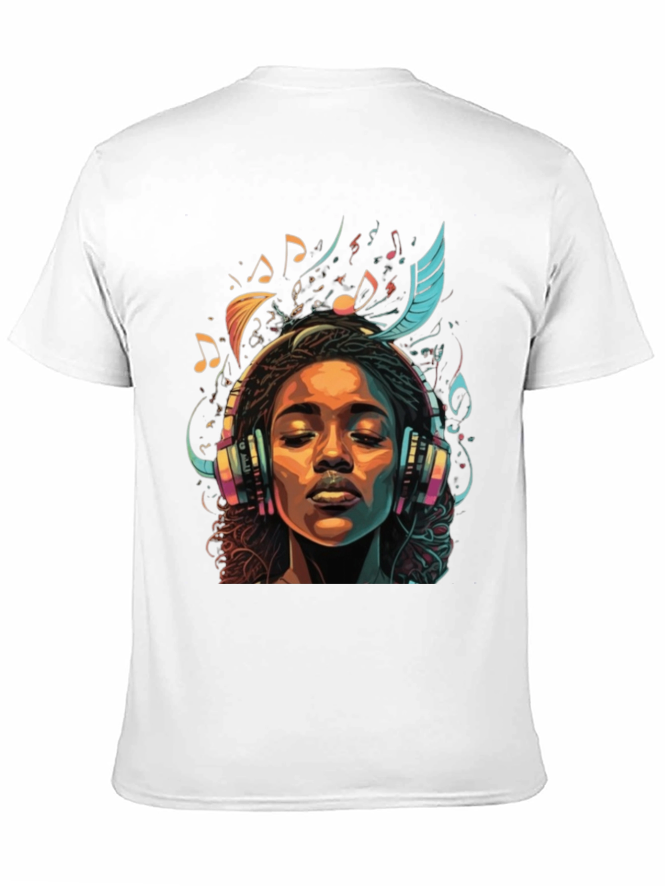 Music Lover Graphic Tee - Black Cotton Comfort