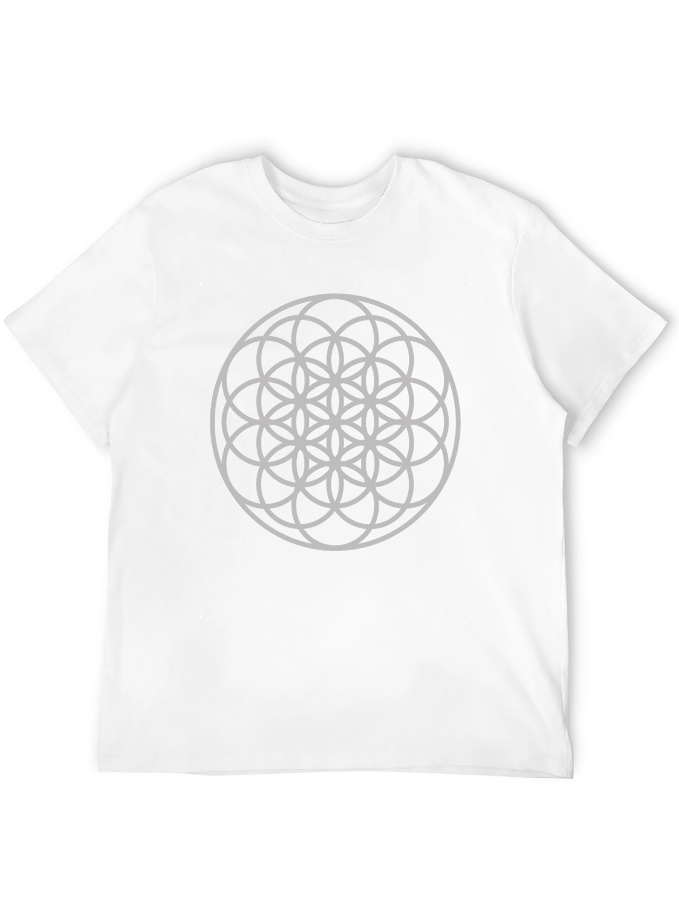 Geometric Circle Design Black T-Shirt