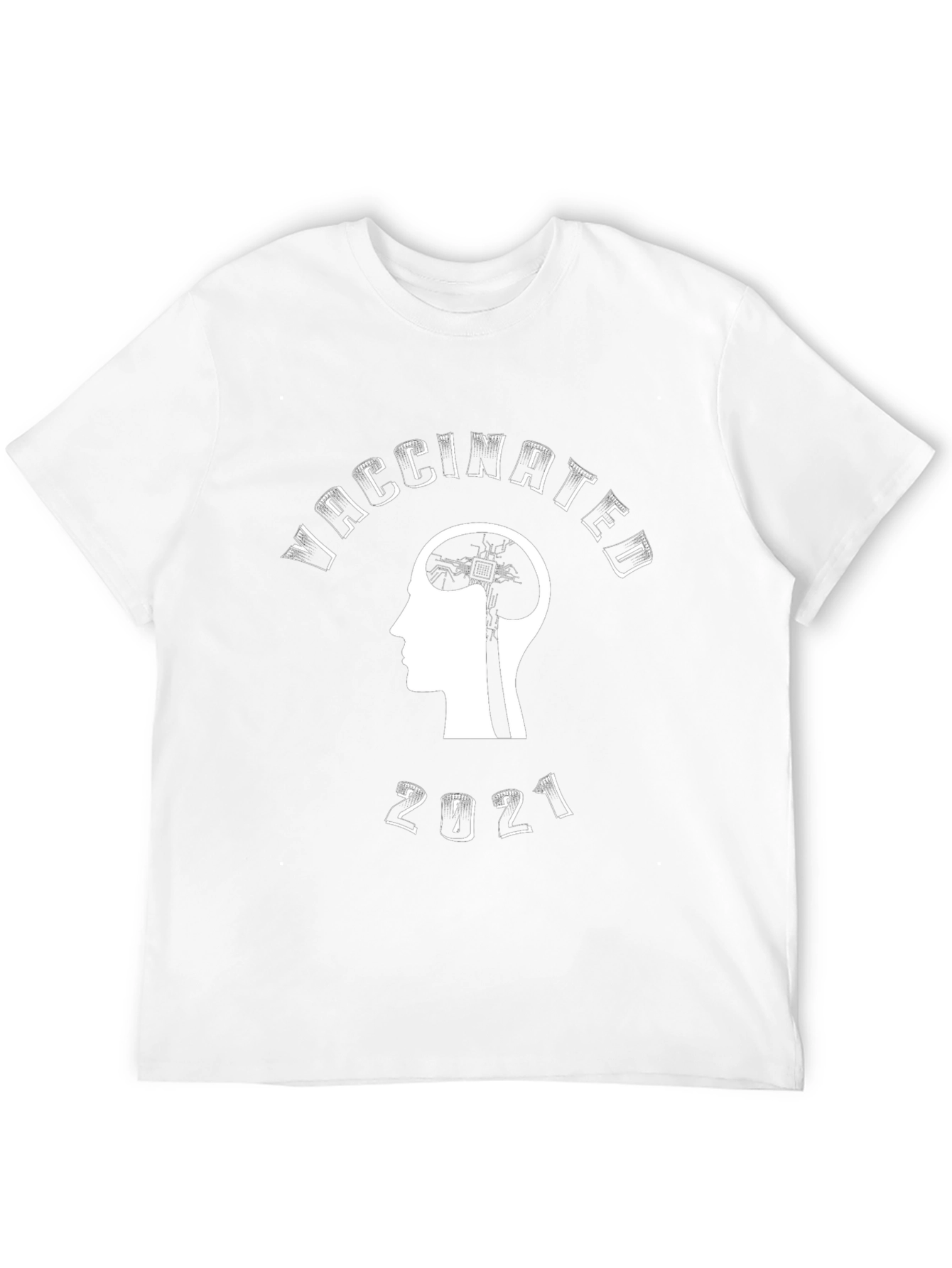 Vaccinated 2021 Black Graphic T-Shirt