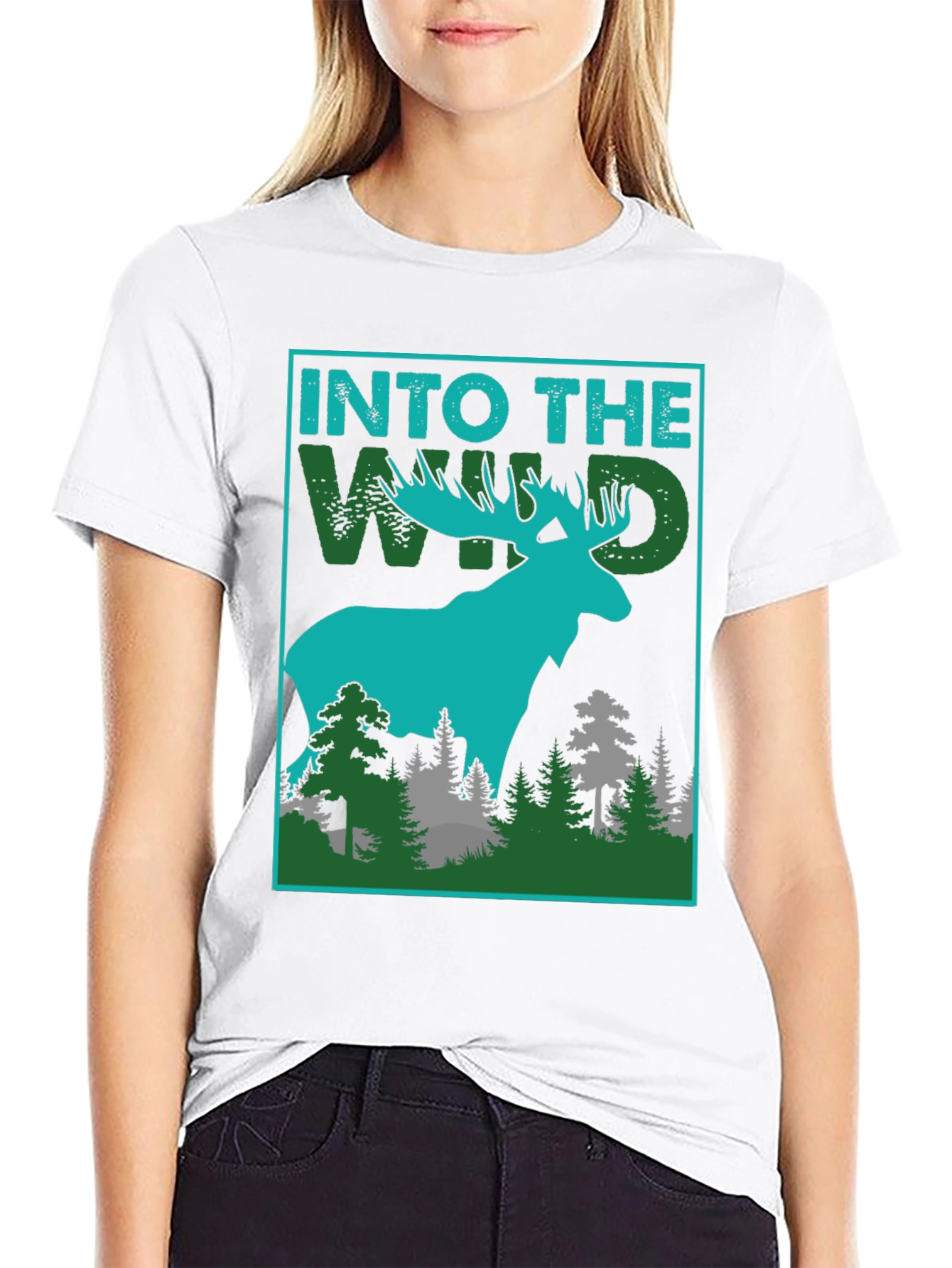 Into The Wild Graphic Tee - Moose Design