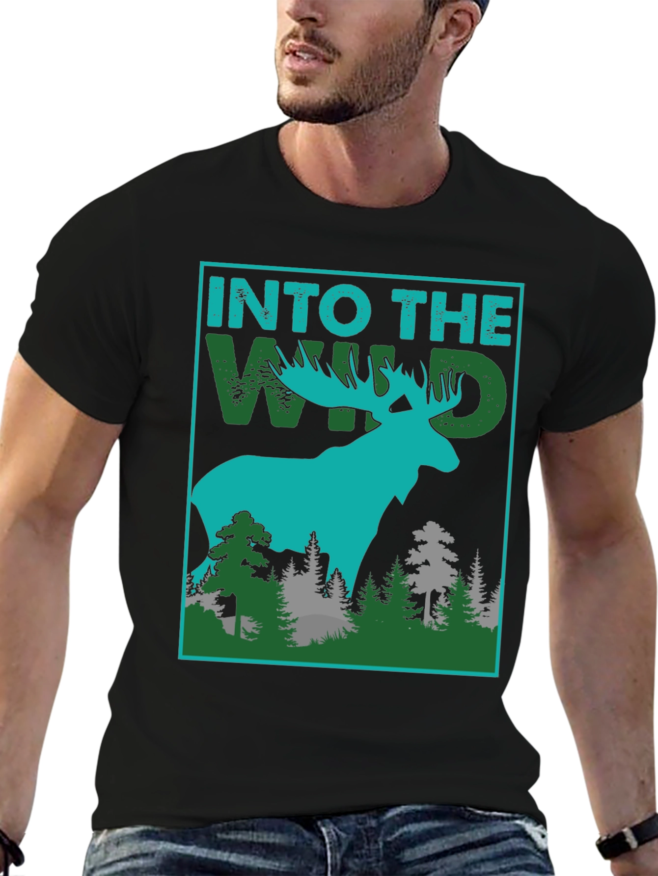Into The Wild Graphic Tee - Moose Design