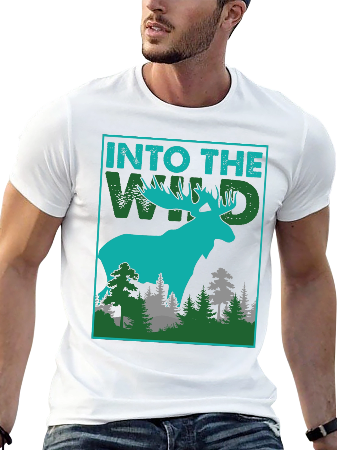 Into The Wild Graphic Tee - Moose Design