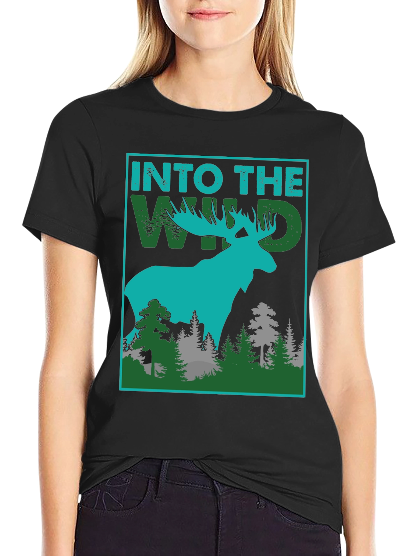 Into The Wild Graphic Tee - Moose Design
