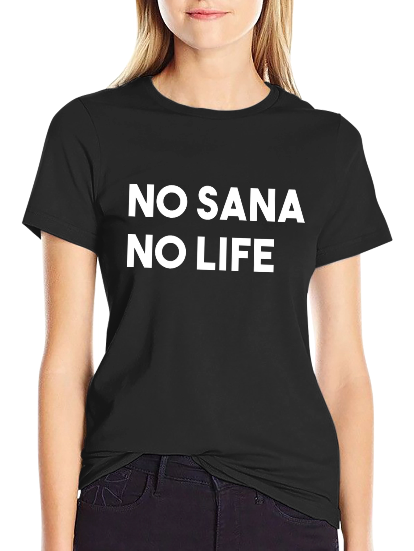 No Sana No Life Black T-Shirt