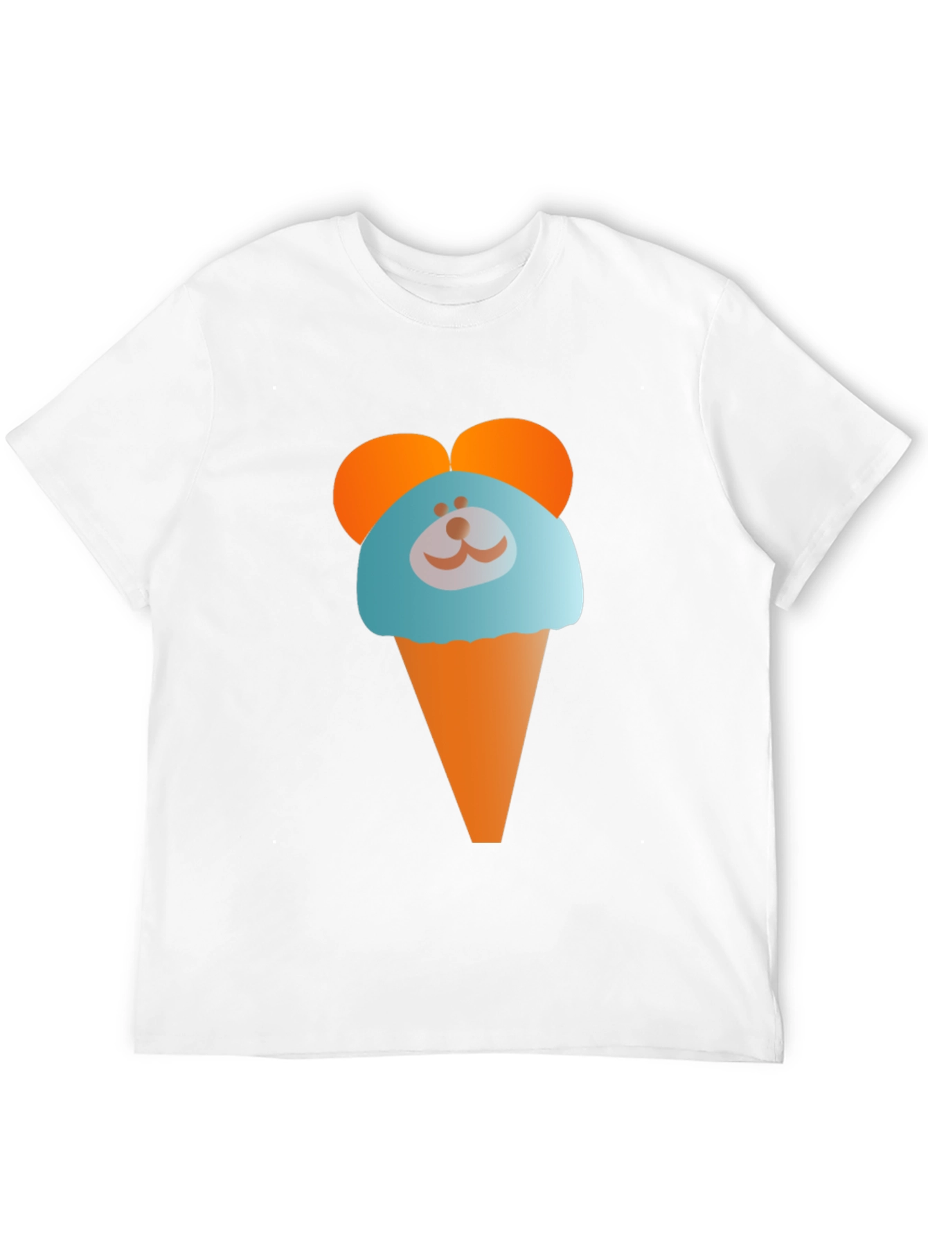 Cute Cartoon Ice Cream Bear Graphic T-Shirt