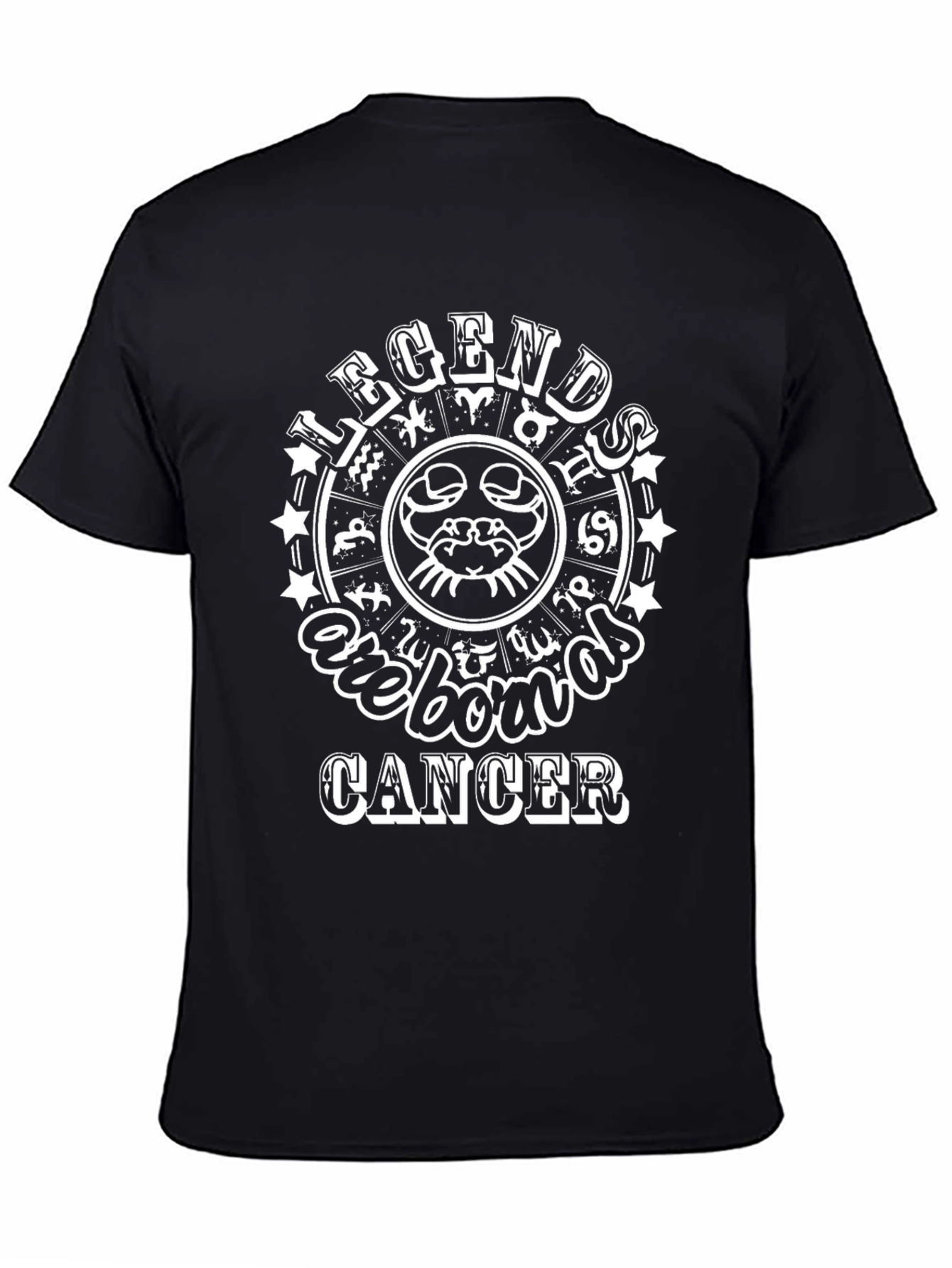 Legends Born as Cancer Zodiac T-Shirt