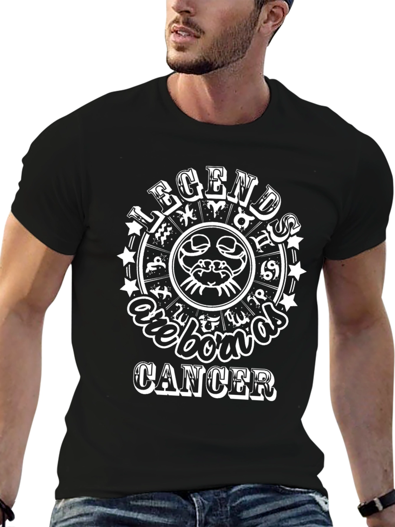 Legends Born as Cancer Zodiac T-Shirt