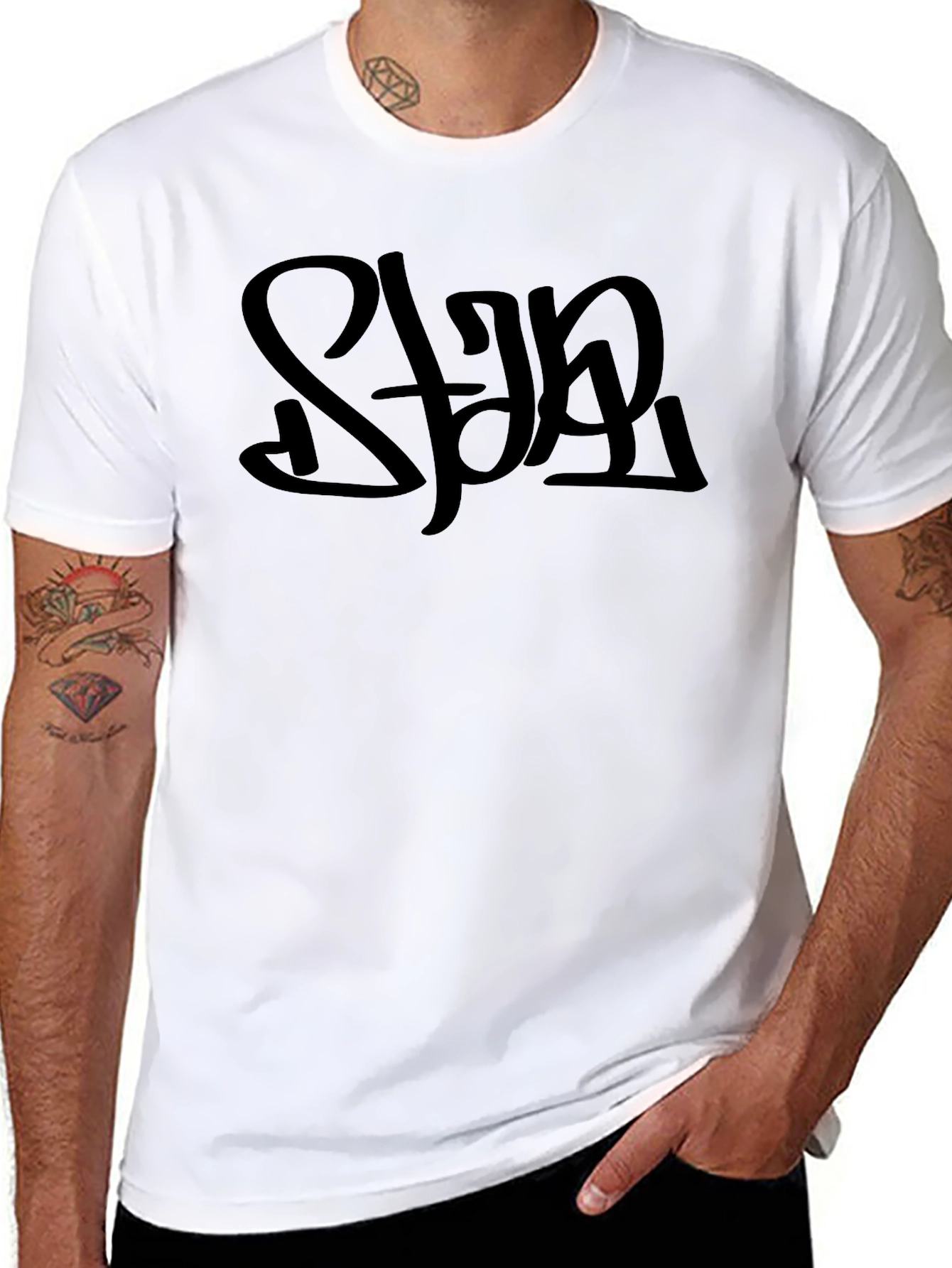 Stylish Black Graphic T-Shirt - Modern Streetwear Design