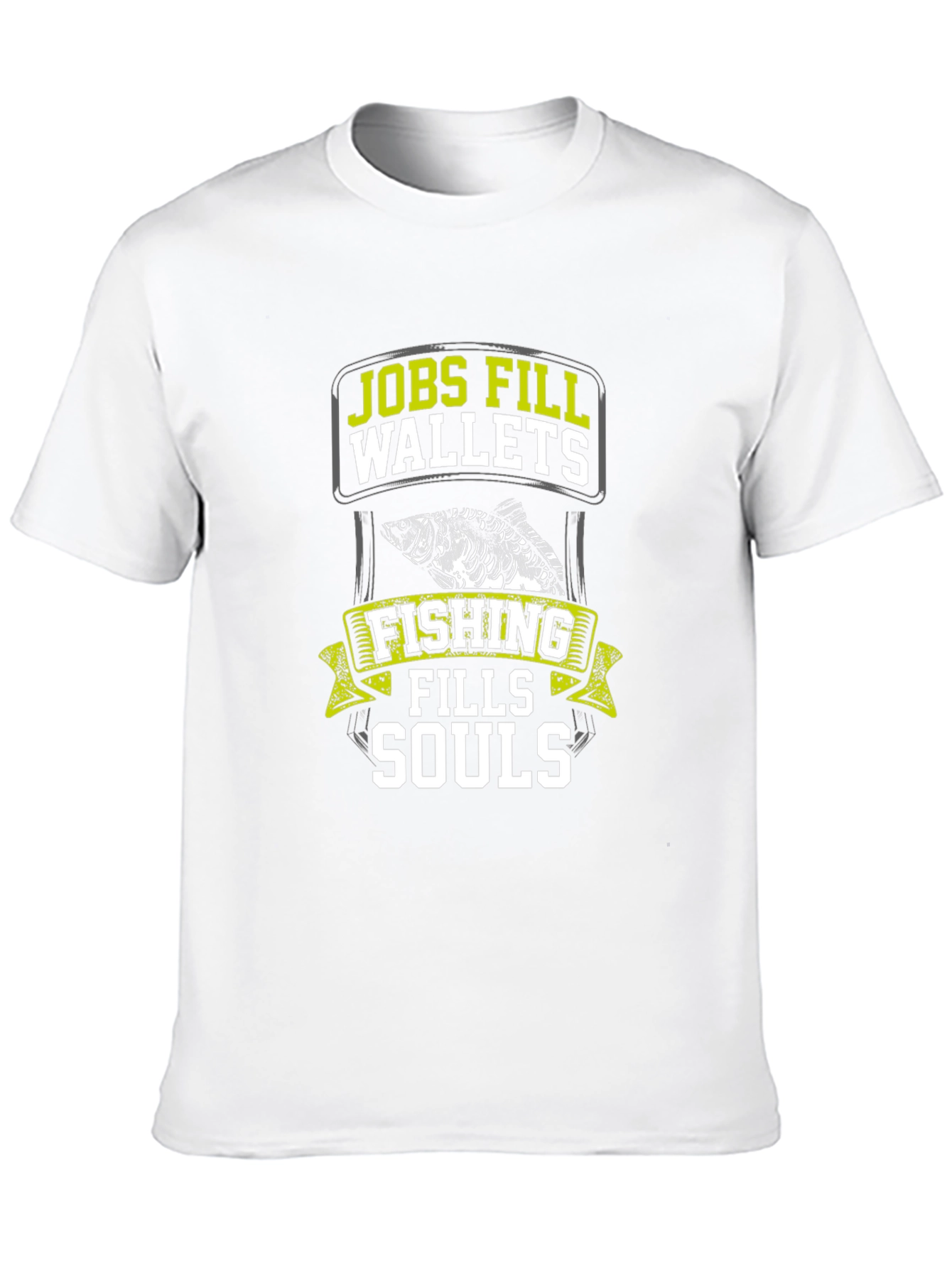 Fishing Fills Souls T-Shirt - Black