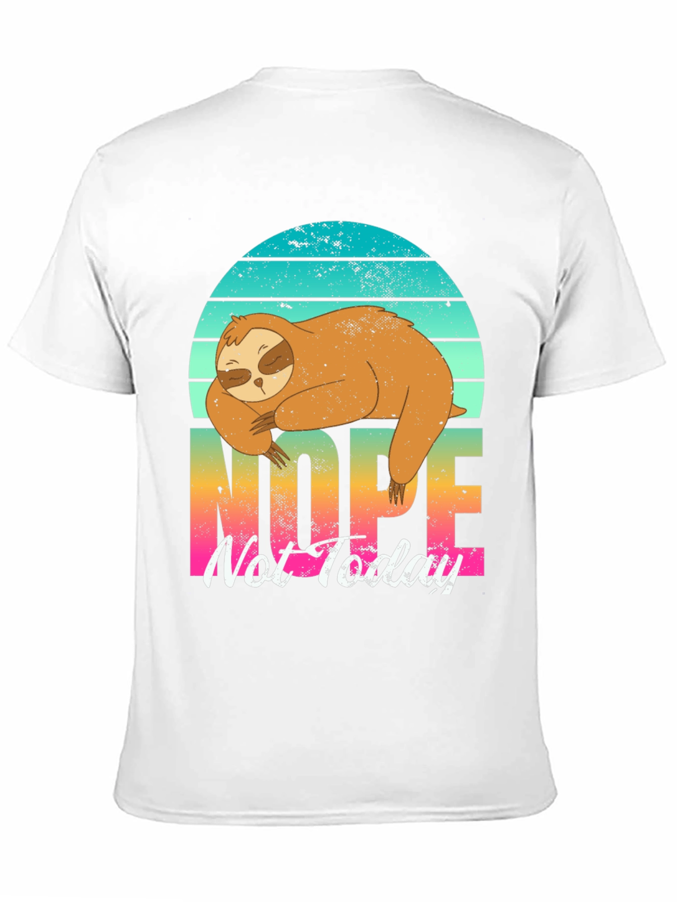 Nope Sloth Graphic Tee - Lazy Day Comfort