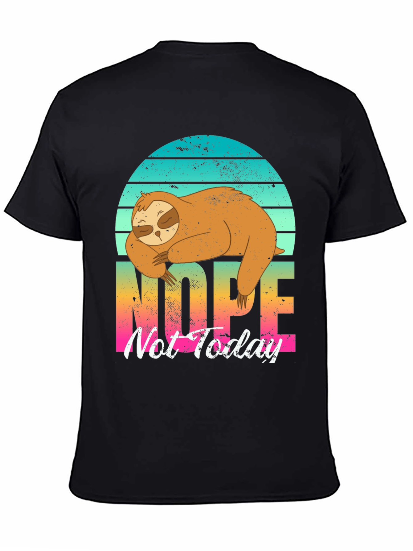 Nope Sloth Graphic Tee - Lazy Day Comfort