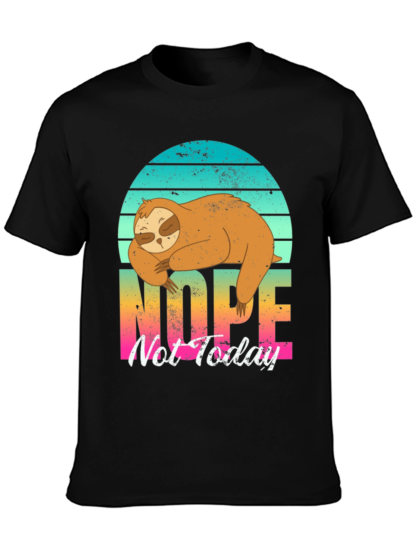 Nope Sloth Graphic Tee - Lazy Day Comfort