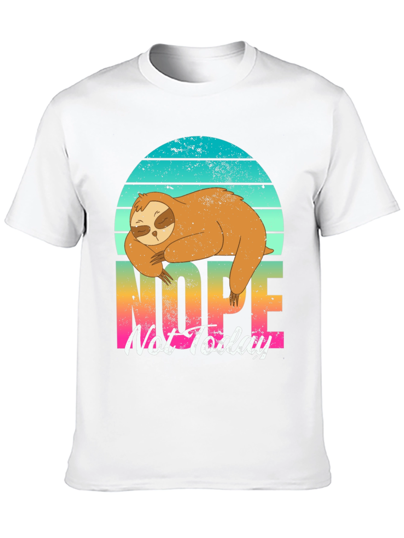 Nope Sloth Graphic Tee - Lazy Day Comfort