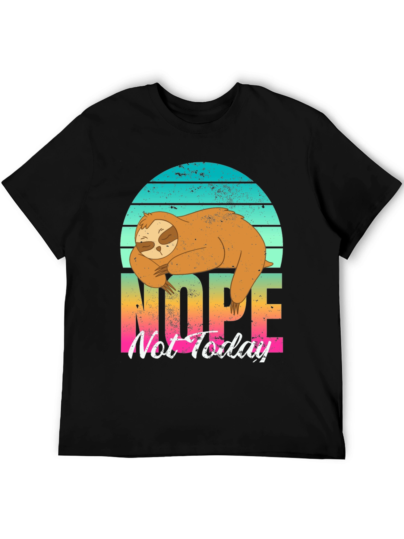 Nope Sloth Graphic Tee - Lazy Day Comfort