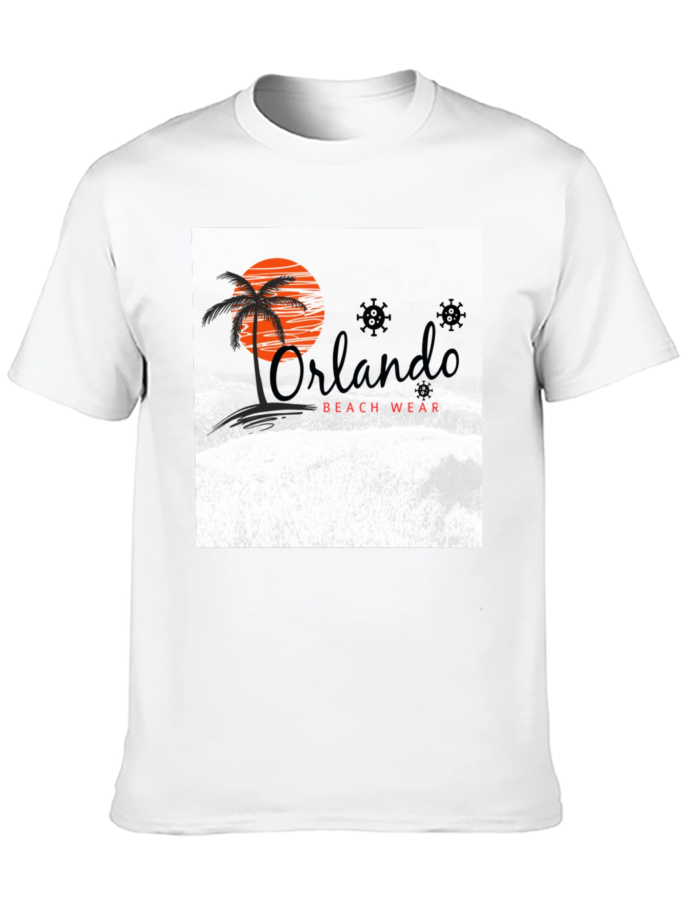 Orlando Beach Wear Graphic Tee - Black
