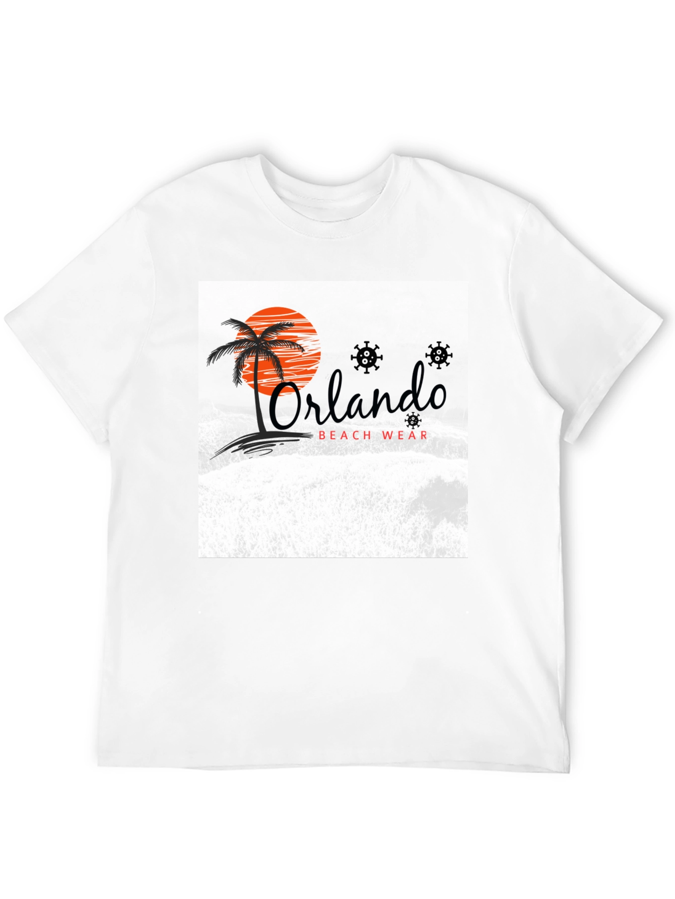 Orlando Beach Wear Graphic Tee - Black