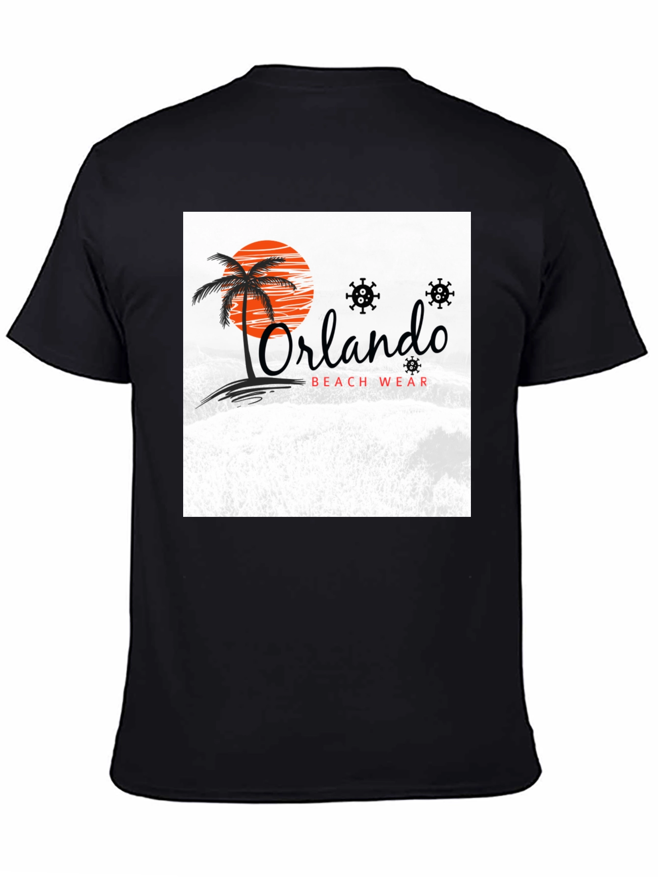 Orlando Beach Wear Graphic Tee - Black