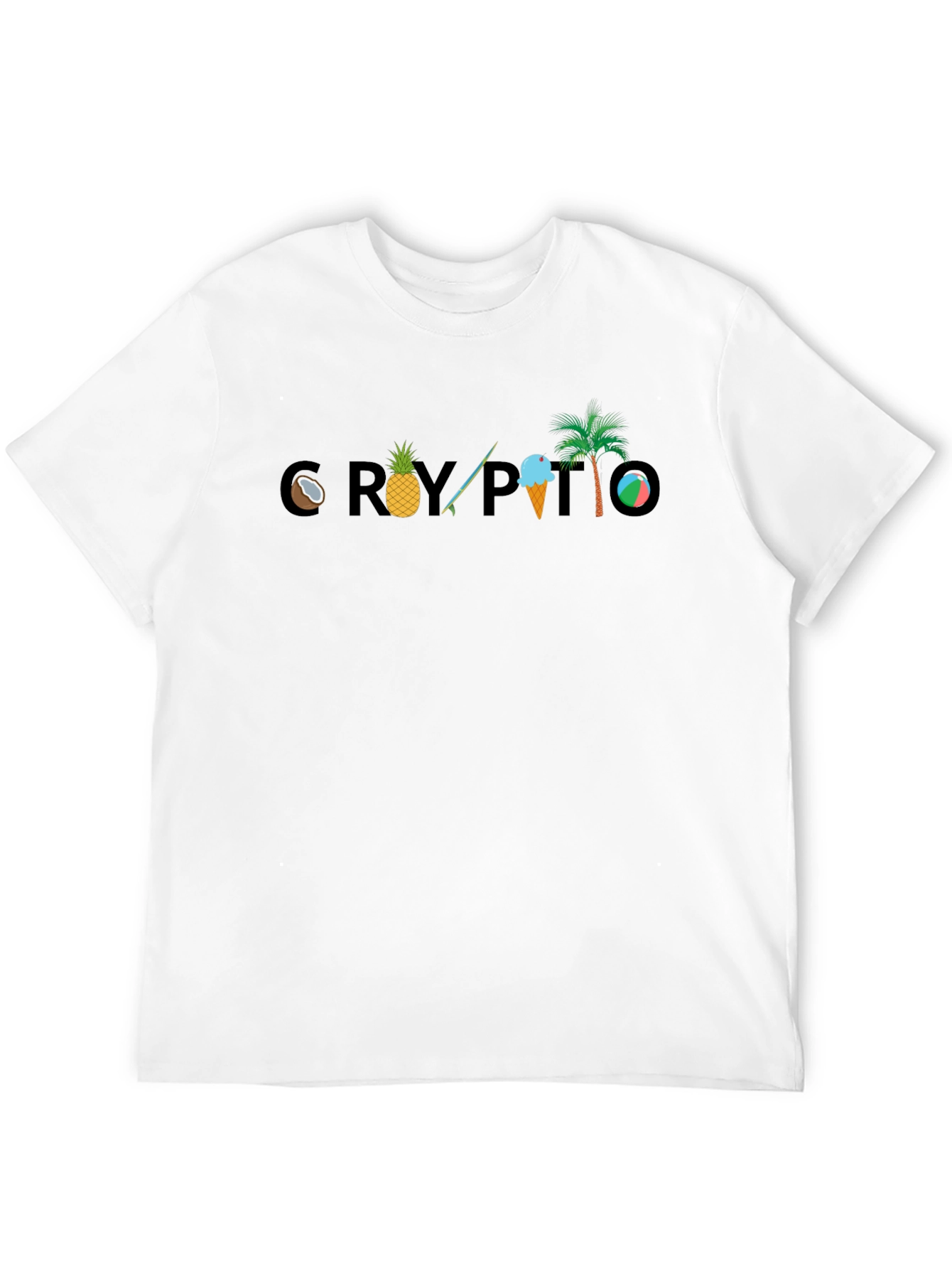 Crypto Summer T-Shirt Black Beach Theme