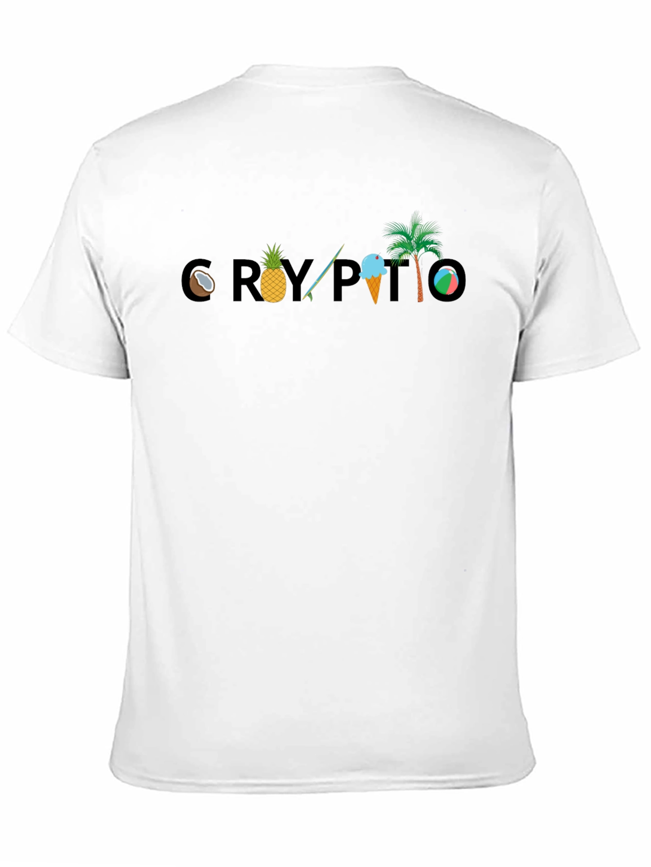 Crypto Summer T-Shirt Black Beach Theme