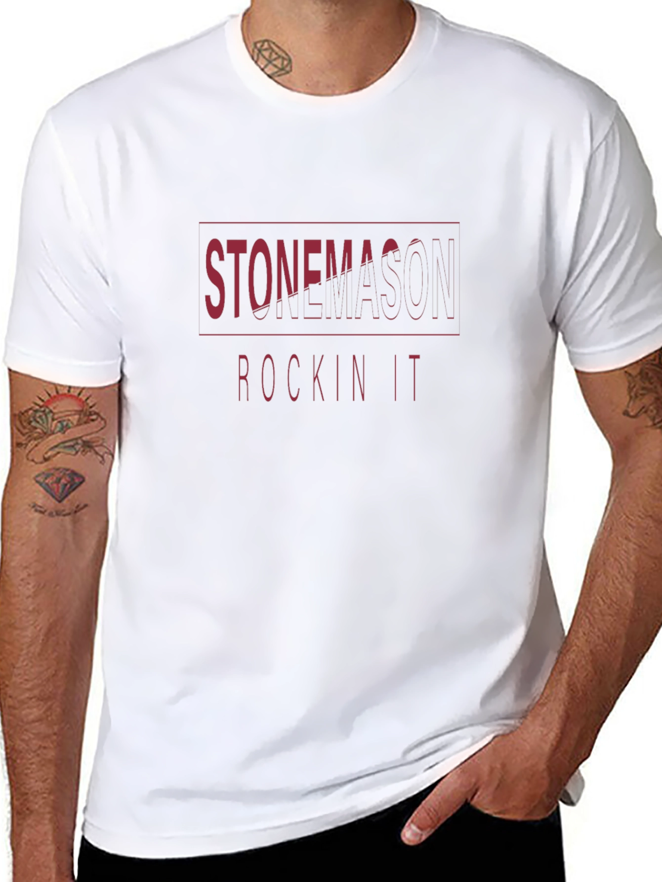 Stonemason Rockin It Black T-Shirt