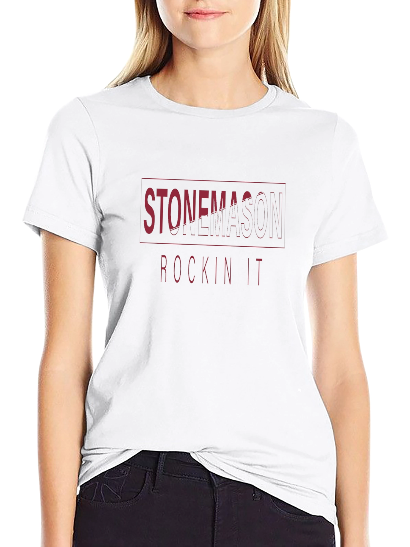 Stonemason Rockin It Black T-Shirt