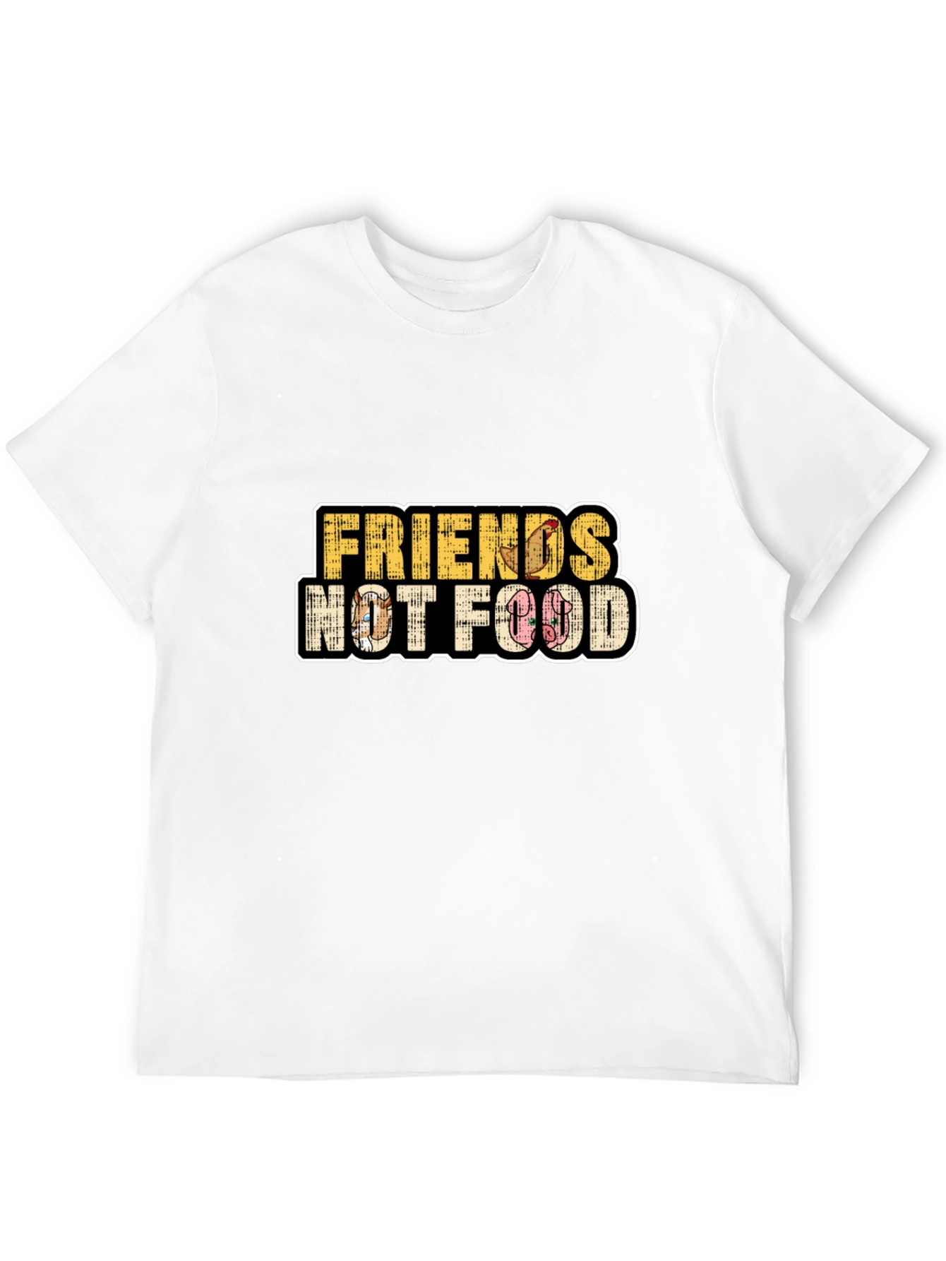 Friends Not Food T-Shirt - Vegan Animal Rights Tee