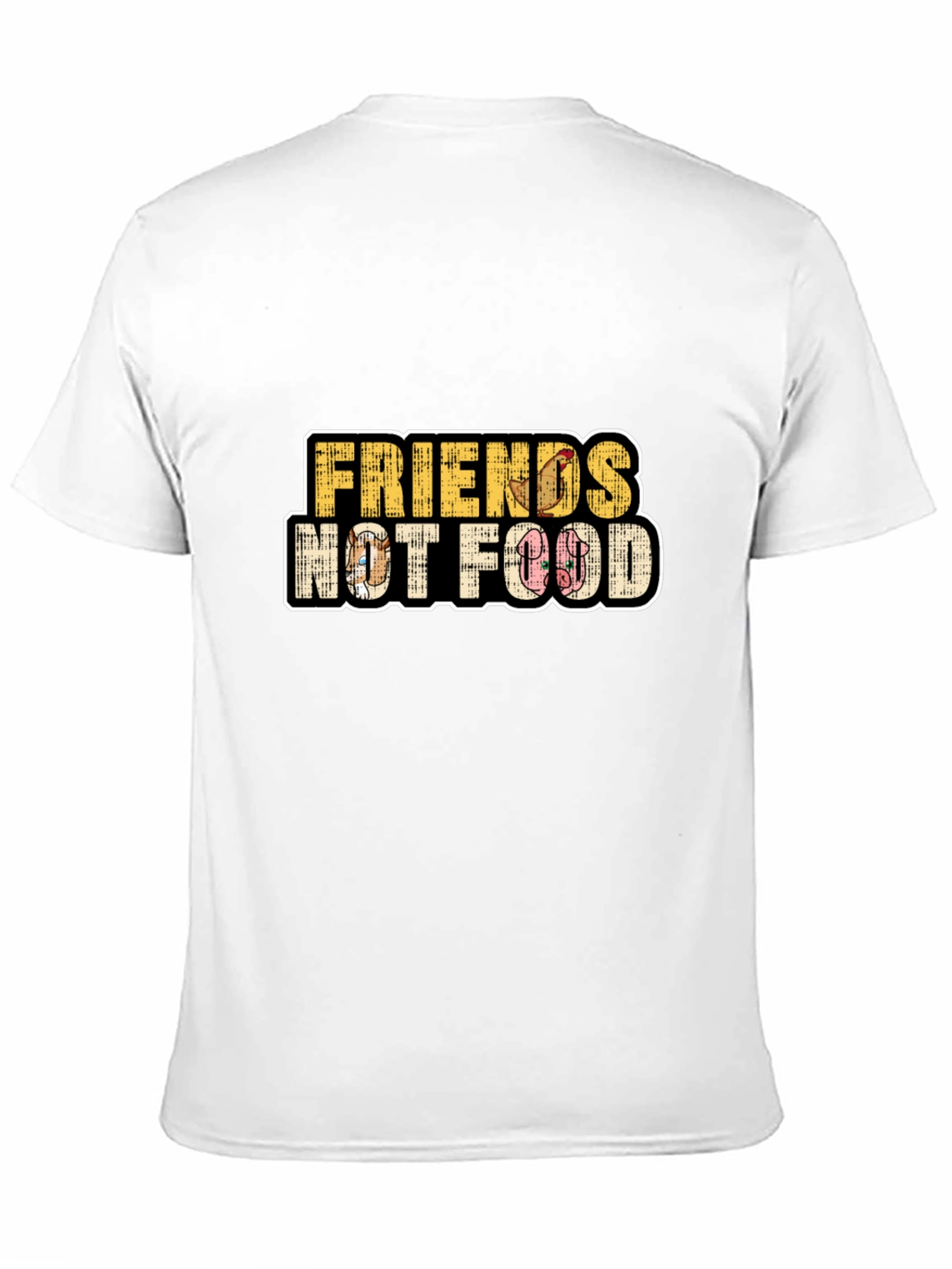 Friends Not Food T-Shirt - Vegan Animal Rights Tee