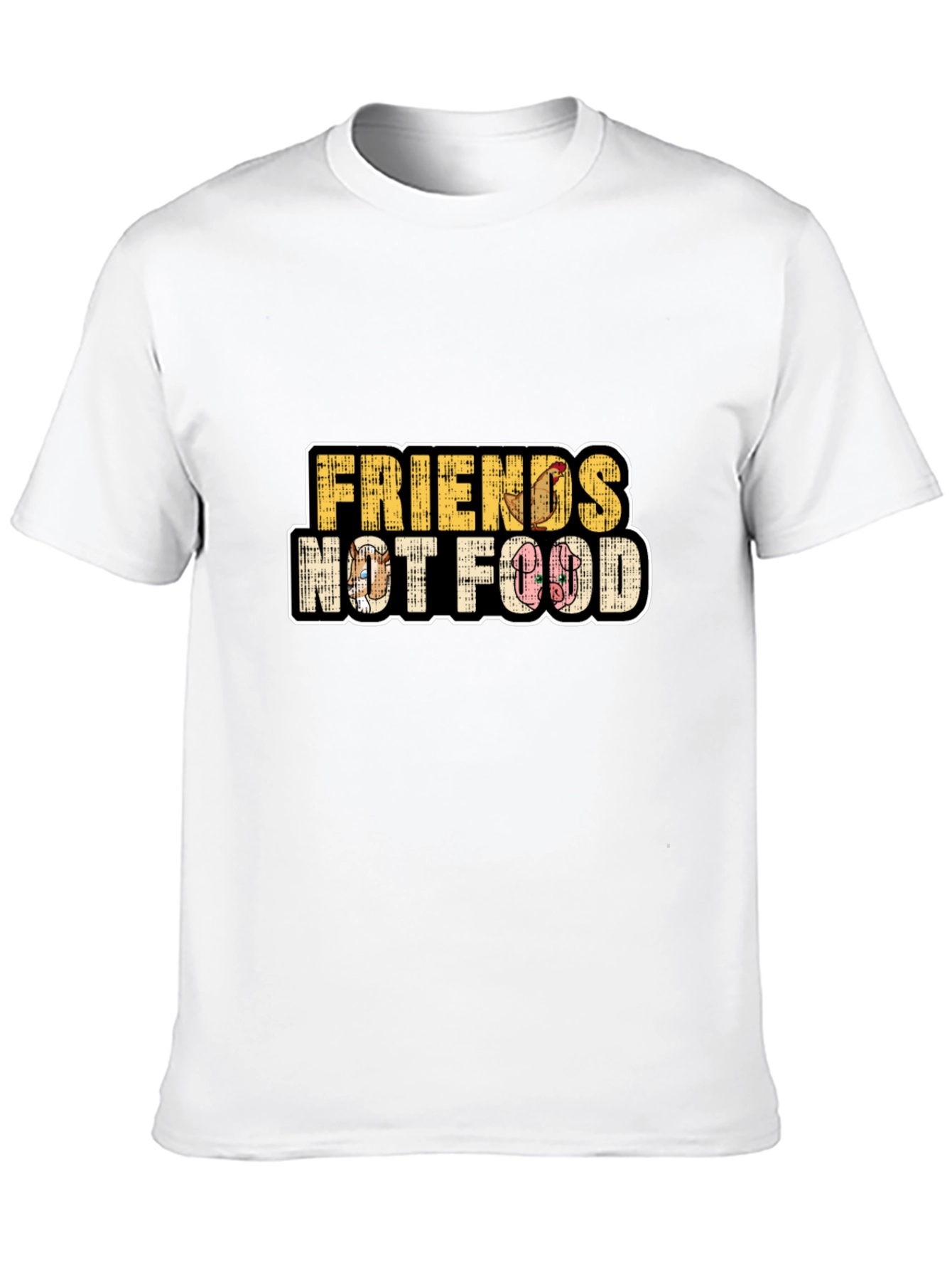 Friends Not Food T-Shirt - Vegan Animal Rights Tee