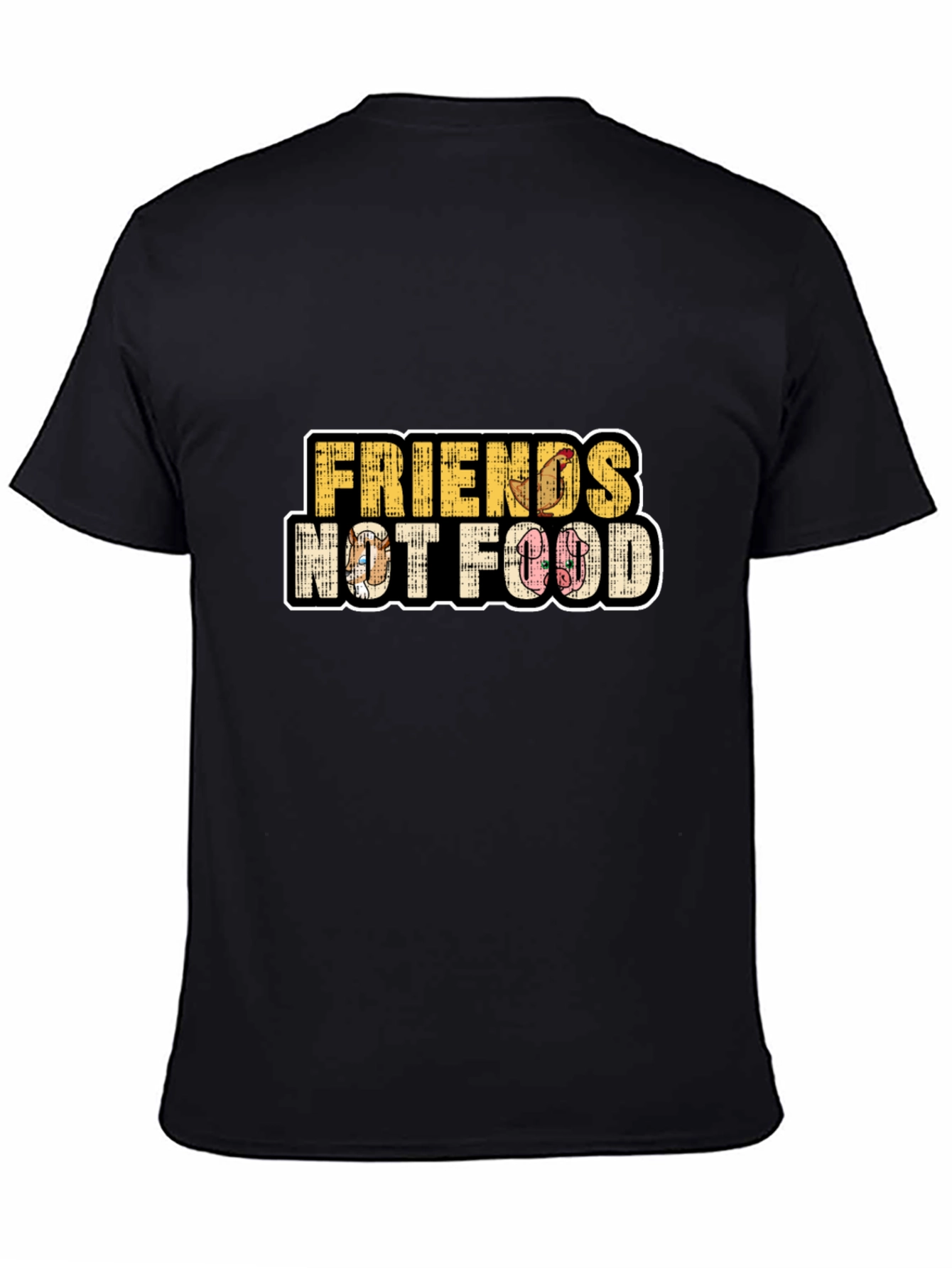 Friends Not Food T-Shirt - Vegan Animal Rights Tee