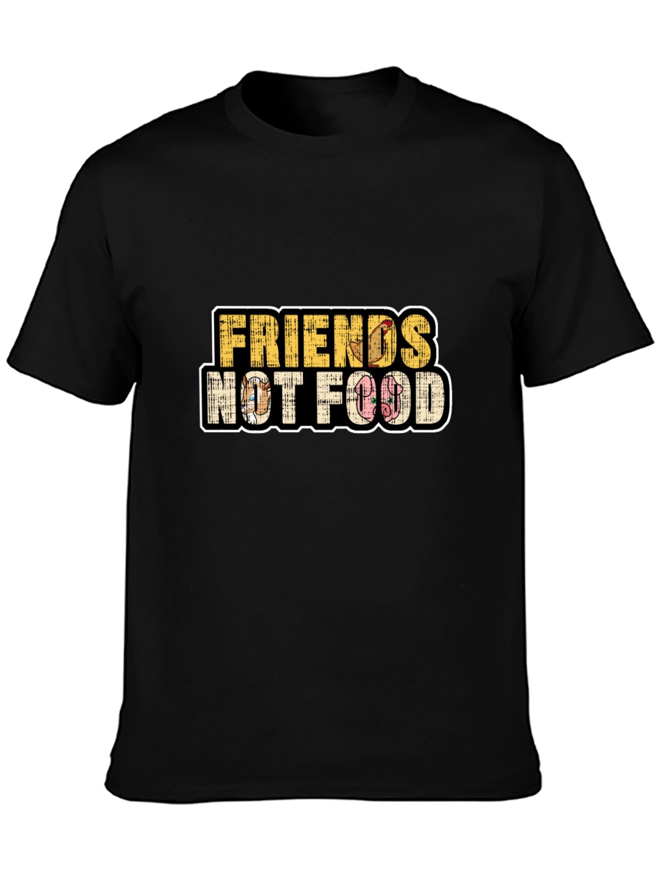 Friends Not Food T-Shirt - Vegan Animal Rights Tee