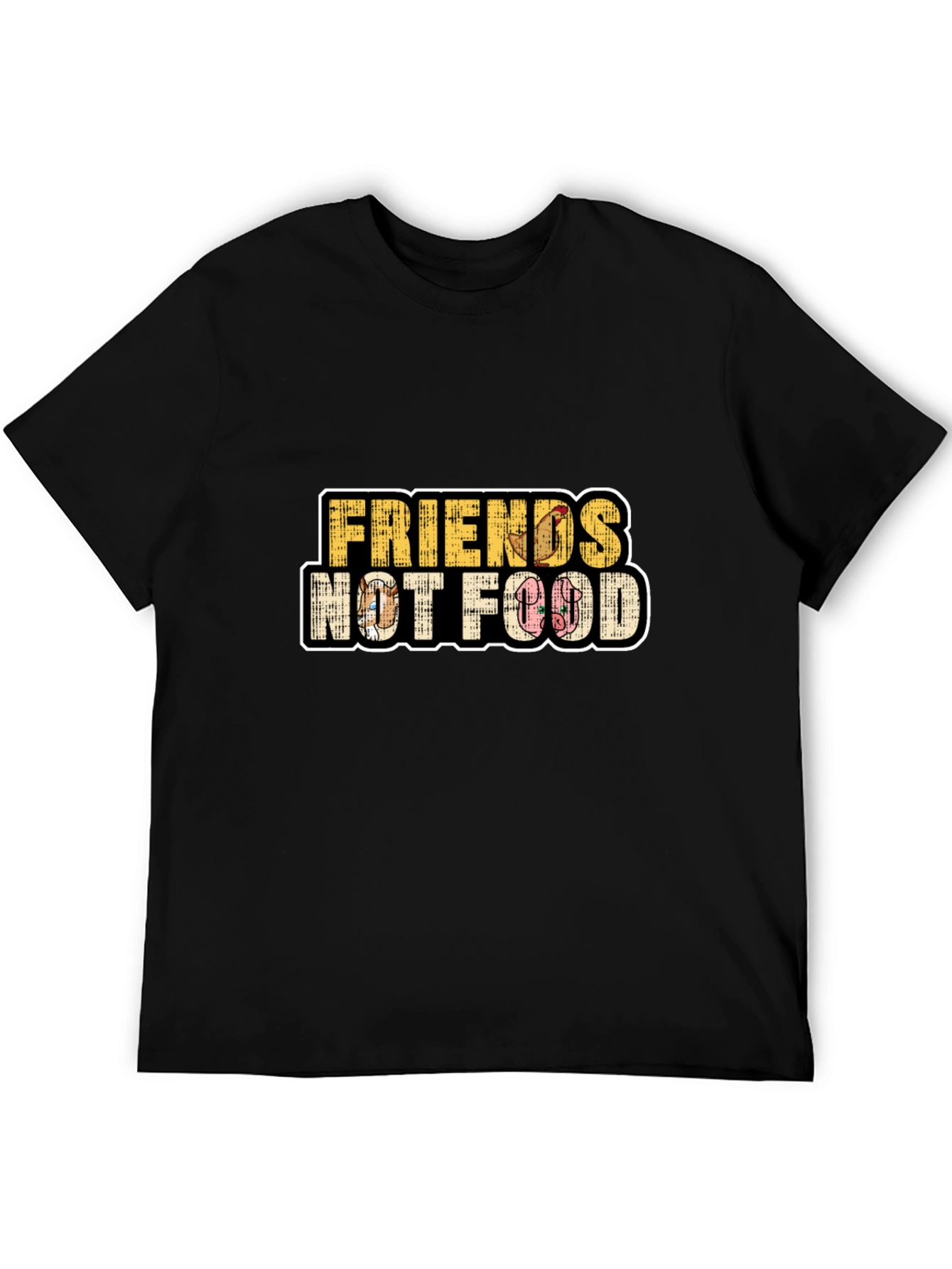 Friends Not Food T-Shirt - Vegan Animal Rights Tee