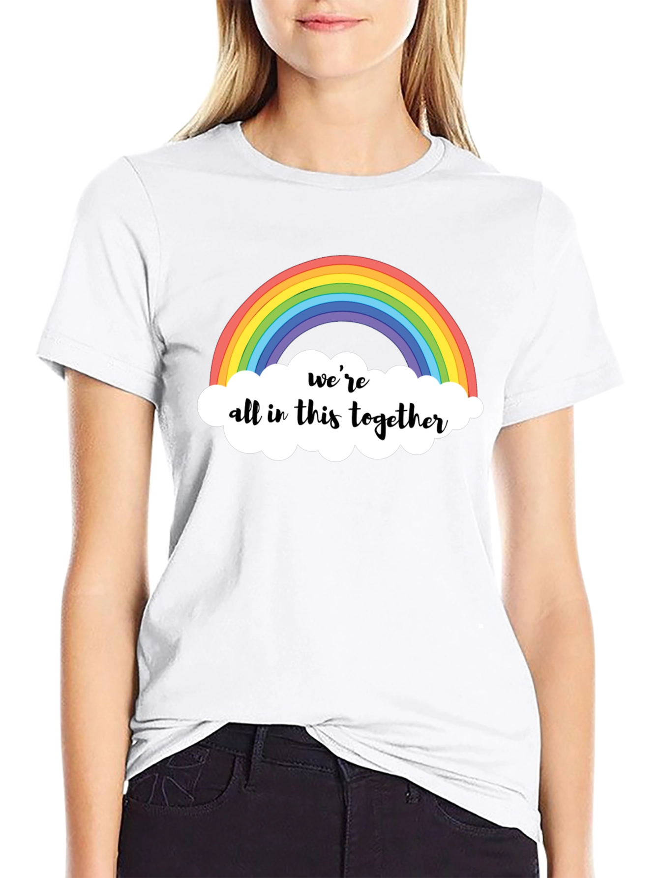 Rainbow Were All In This Together Graphic Tee