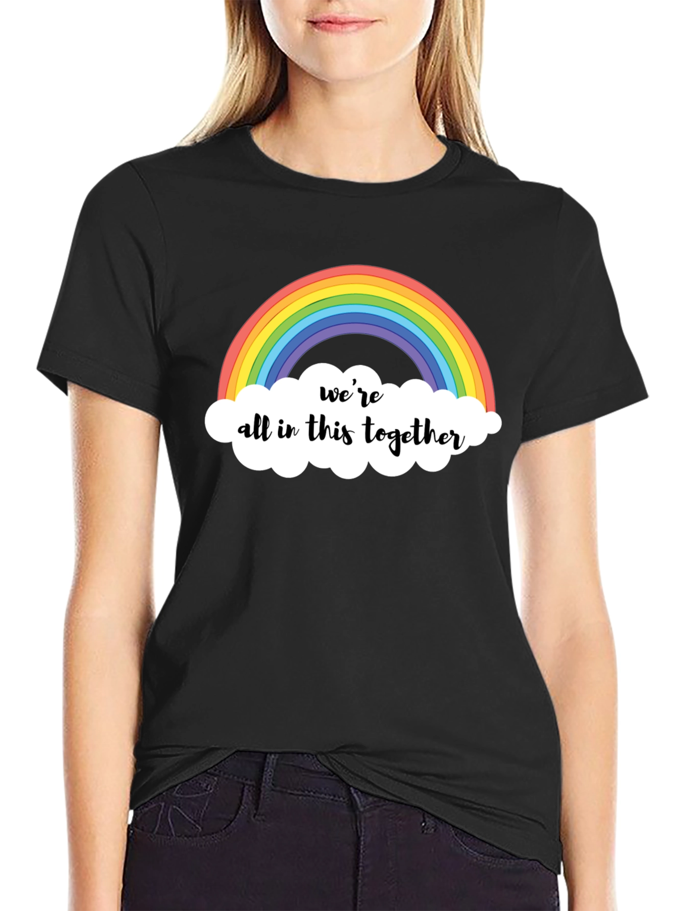 Rainbow Were All In This Together Graphic Tee