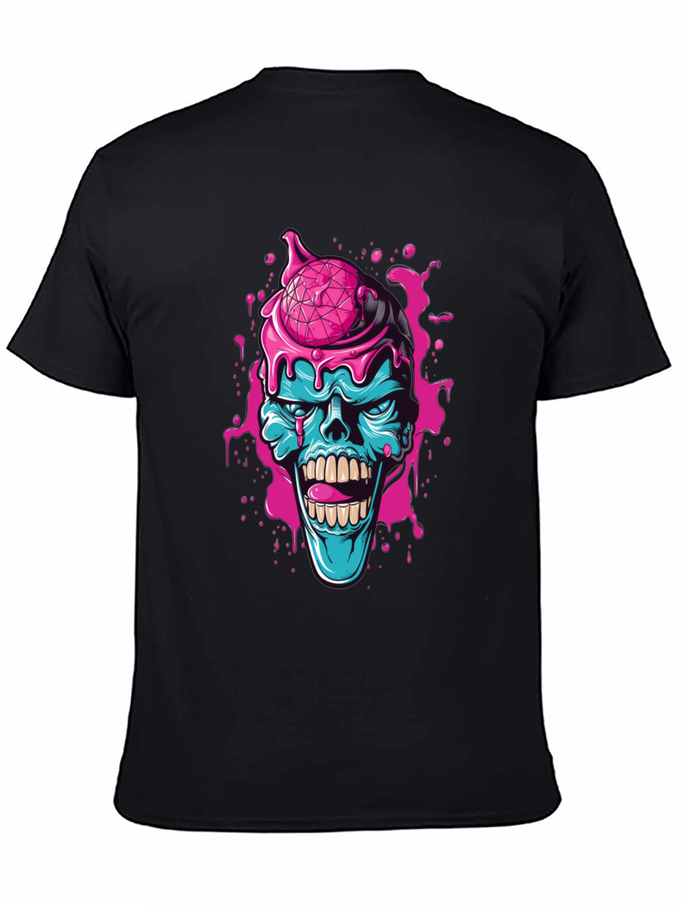 Zombie Ice Cream Skull Graphic Tee