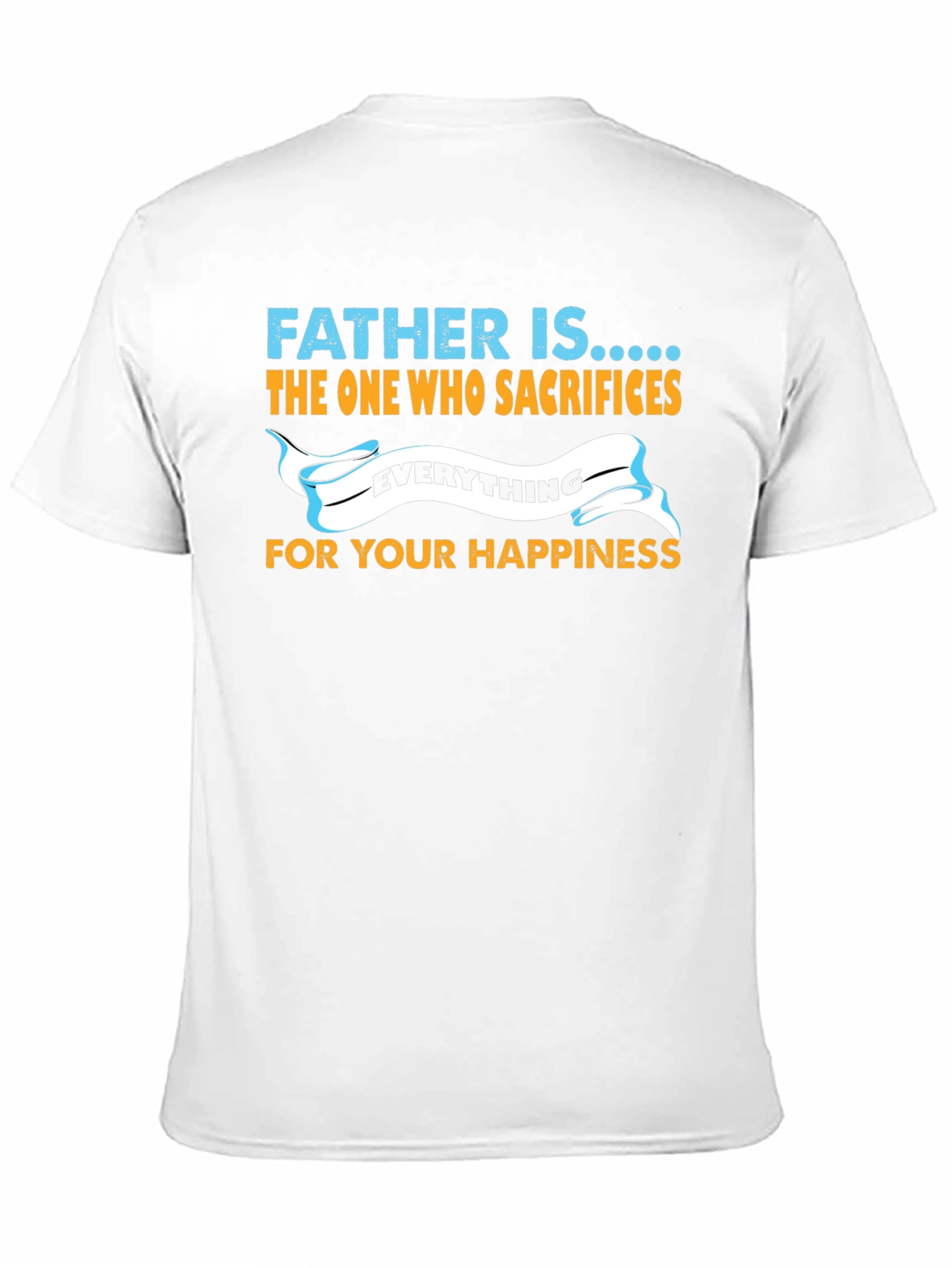 Father is... Graphic Print Black T-Shirt