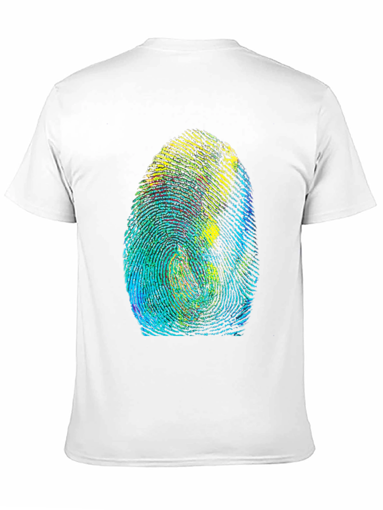 Unique Fingerprint Graphic T-Shirt - Black