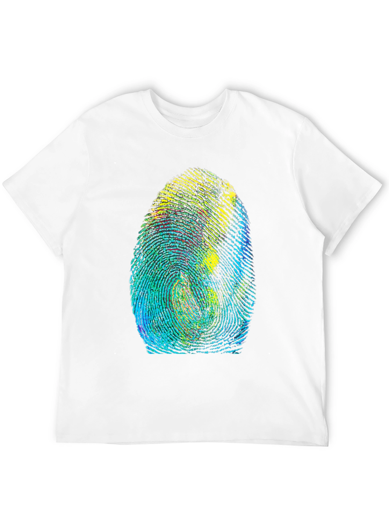 Unique Fingerprint Graphic T-Shirt - Black